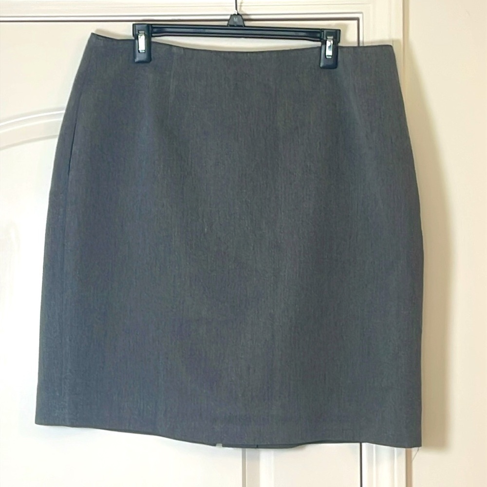 Alia Vintage Gray Casual Back Zipper Lined Stretch Pencil Skirt Size 18